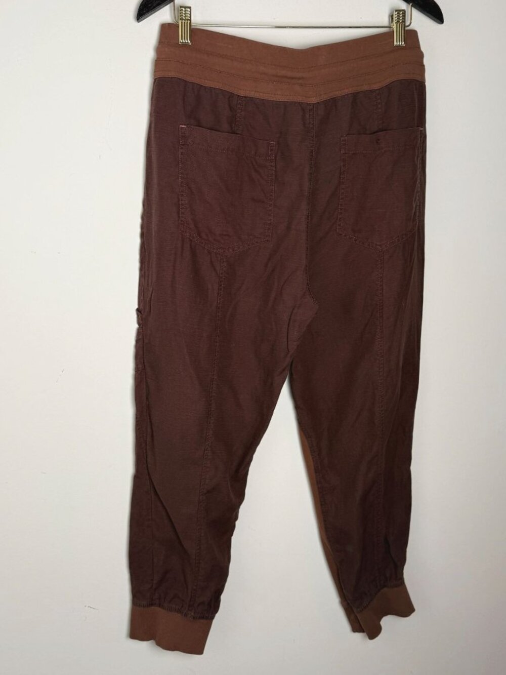 Anthropologie The Nomad High Waisted Jogger Linen Blend Brown L Hippie Gorpcore - Picture 10 of 11